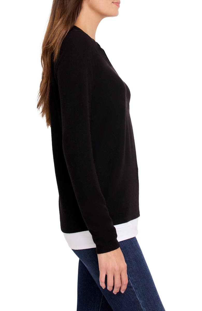 NZT by NIC+ZOE Cozy Mixed Media Layered Top, Alternate, color,
