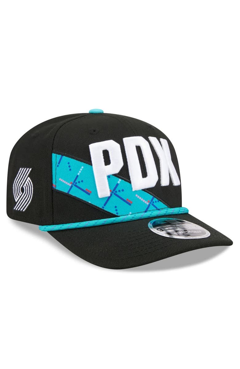 New Era Men's New Era Black Portland Trail Blazers 2025/26 City Edition 9SEVENTY Adjustable Hat, Main, color, Black