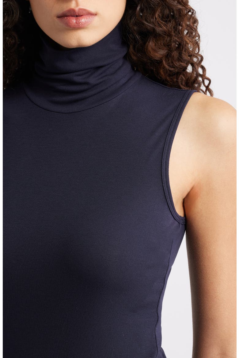 Wendel Sleeveless Turtleneck Top, Alternate, color, DEEP NAVY - G8E