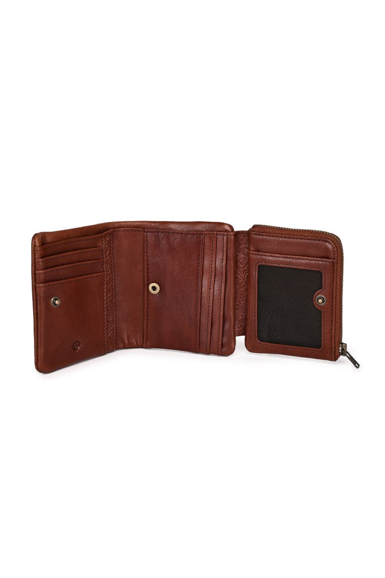 Clover Genuine Leather Slim Secure Trifold RFID Wallet, Alternate, color, Brown
