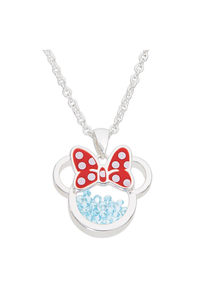 Silver Plated Birthstone Shaker Necklace, 18+2'', Main, color, Silver, white