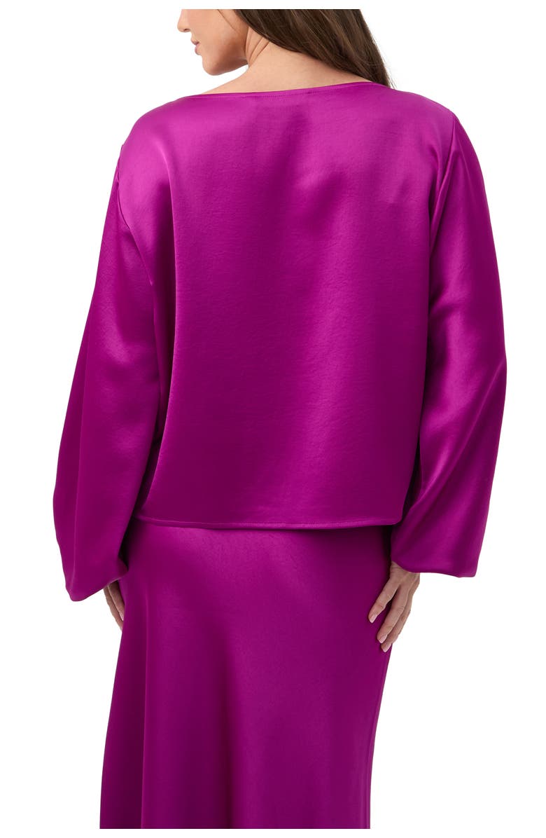 Trina Turk Ursa 2 Satin Boat Neck Top, Alternate, color, Geranium