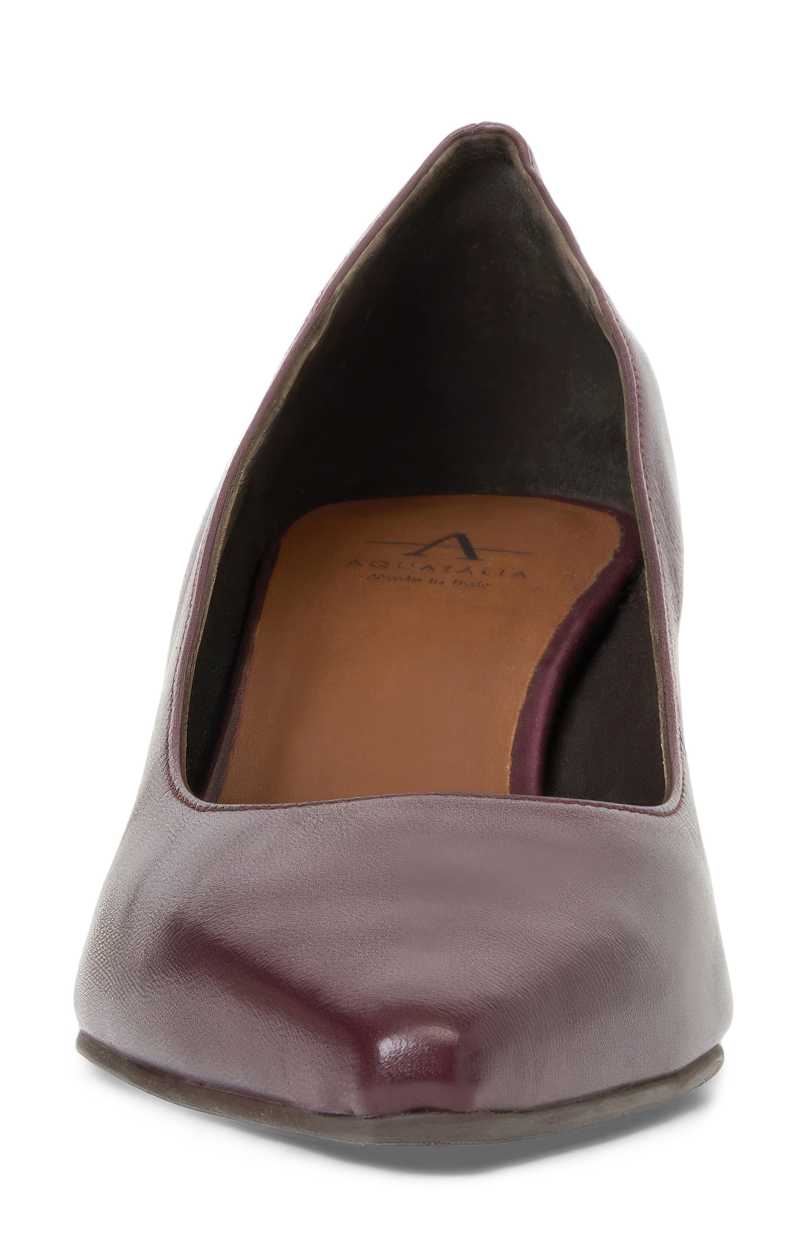 Chloe Waterproof Pointed Toe Pump, Alternate, color, WINE NAPPA