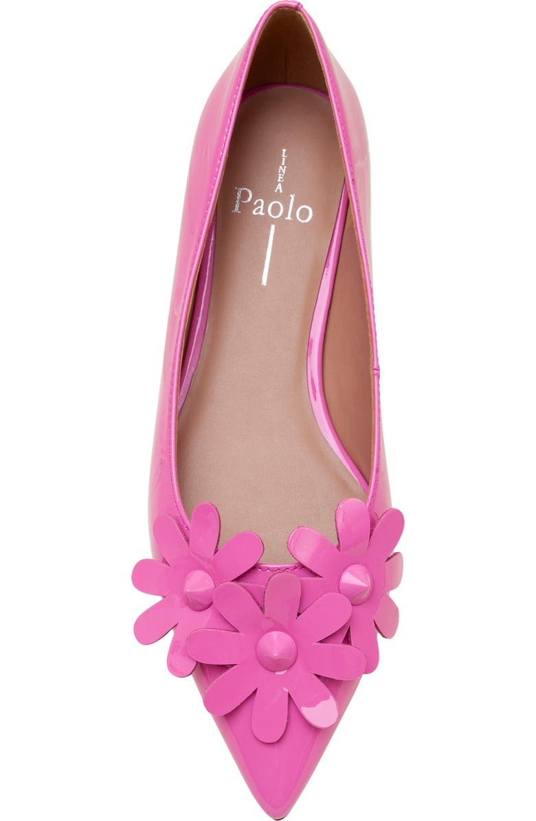 Linea Paolo Narcisus Pointed Toe Flat, Alternate, color, Magenta Patent