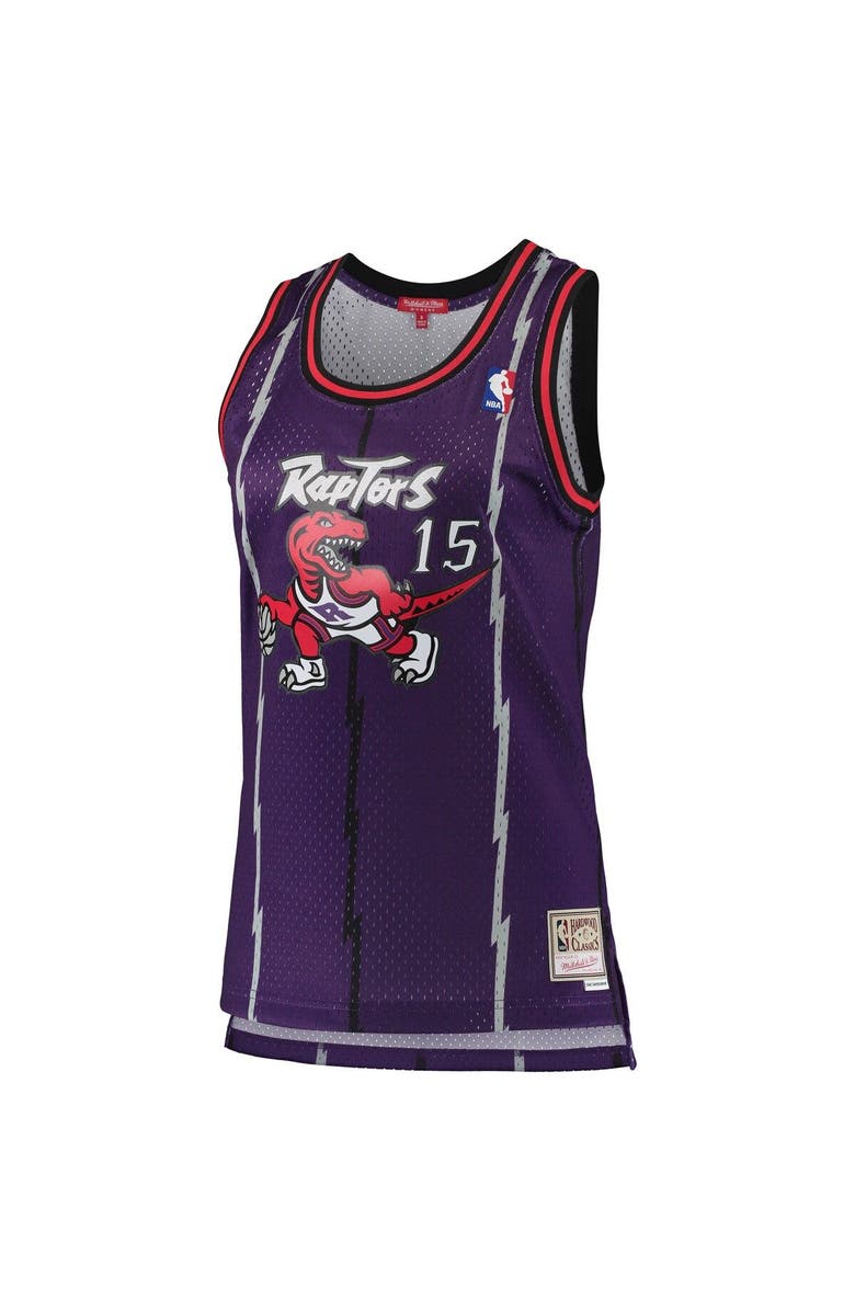 Mitchell & Ness Women's Mitchell & Ness Vince Carter Purple Toronto Raptors 1998/99 Hardwood Classics Swingman Jersey, Alternate, color, Purple