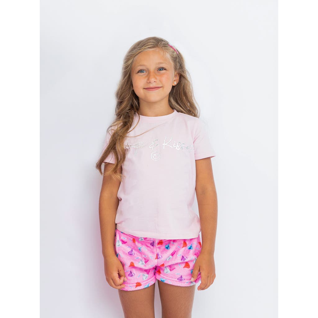 Preppy Goose Foil Print Short Sleeve T-shirt In Pink