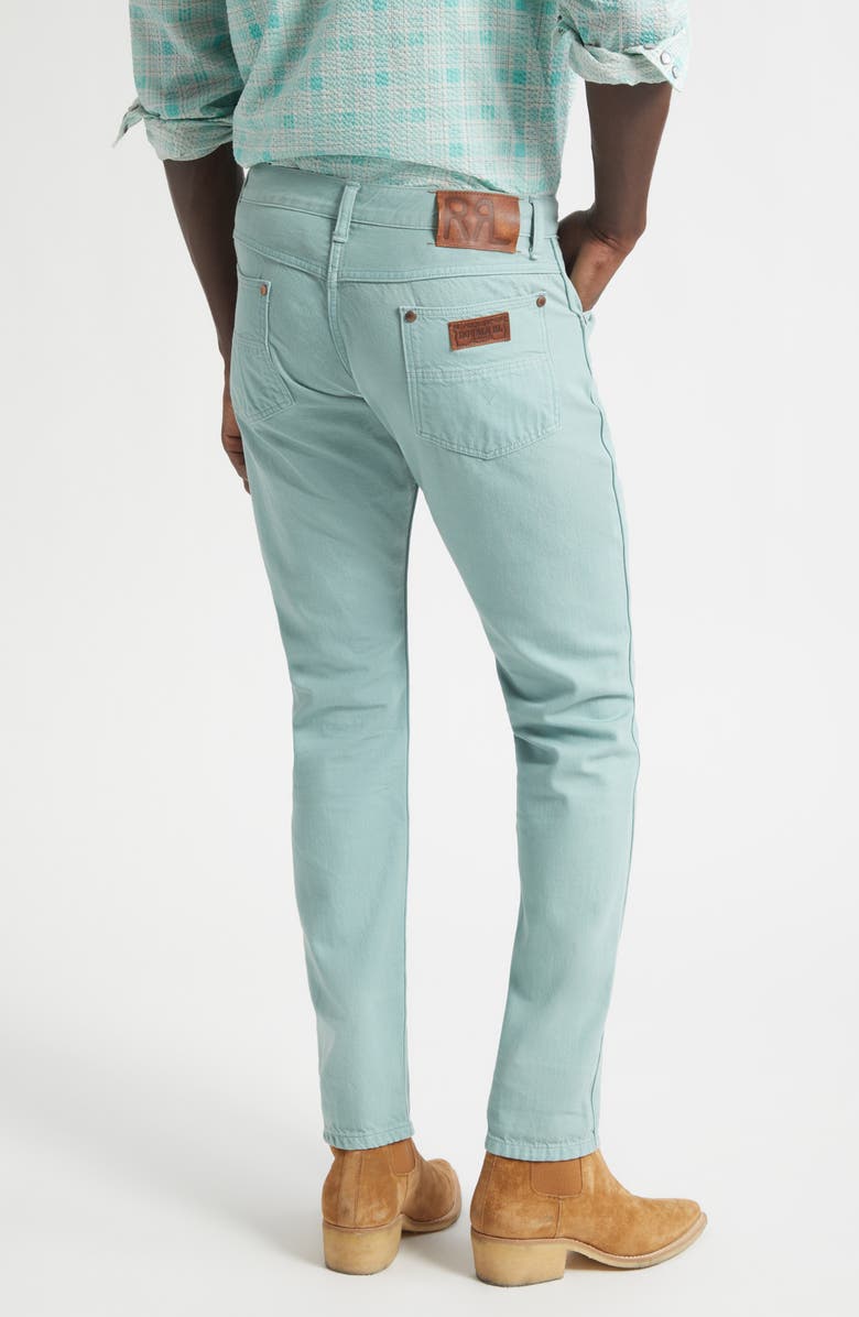 Double RL Slim Fit Jeans, Alternate, color, Turquoise