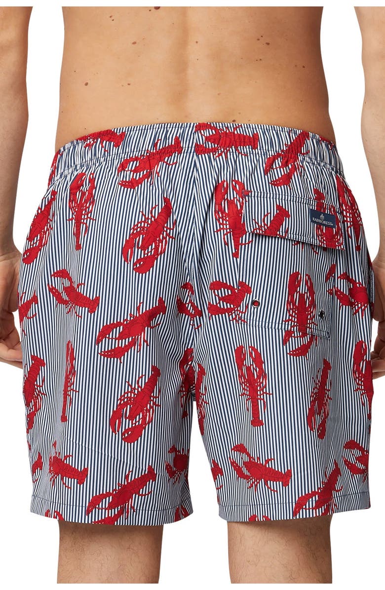 Rainforest Rock Lobster Stretch Swim Trunks, Alternate, color, 