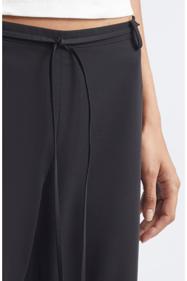 '90s Rouleau Minimal Wool Pants, Alternate, color, BLACK