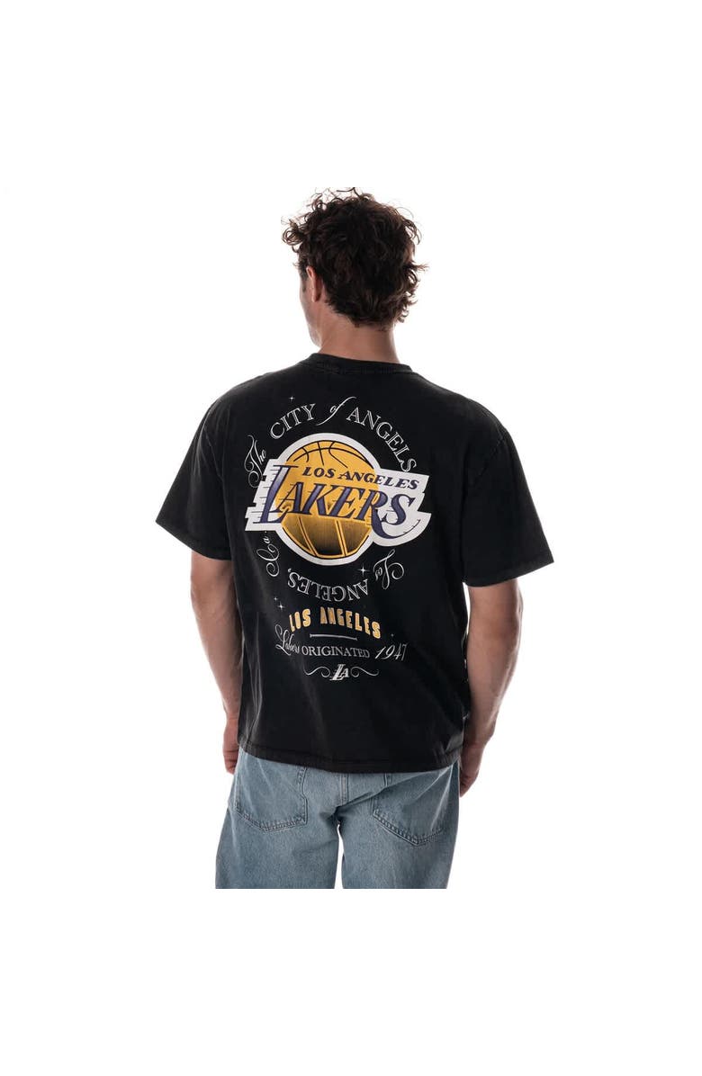 THE WILD COLLECTIVE Unisex The Wild Collective  Black Los Angeles Lakers Oversized Streetwear T-Shirt, Alternate, color, Black