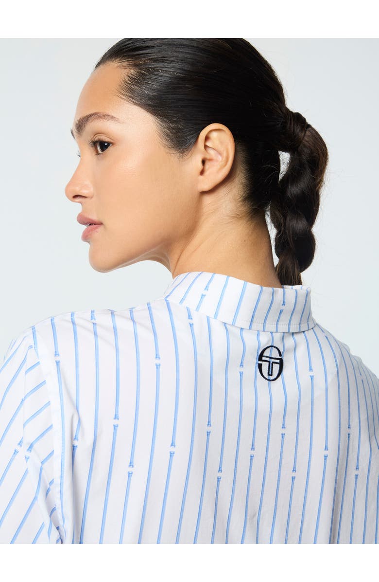 Sergio Tacchini Women's Colonna Cropped Shirt, Alternate, color, French Blue