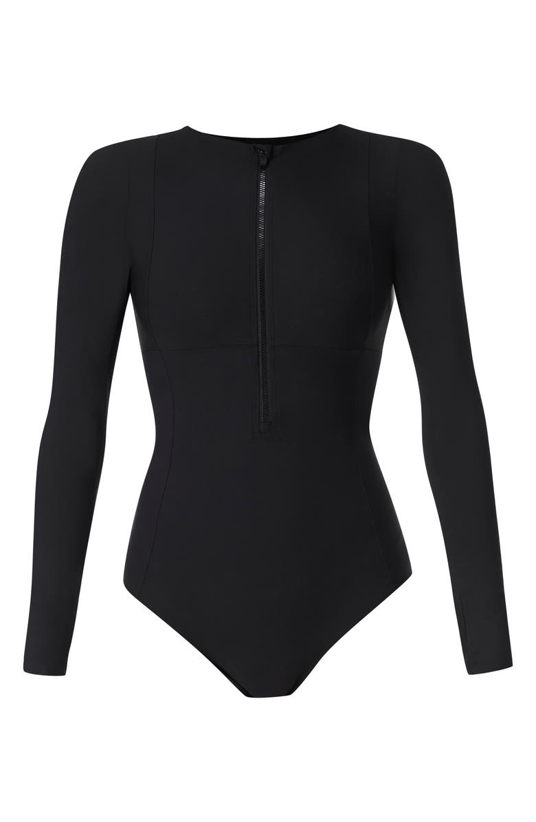 Sweaty Betty Tide Zip Through One-Piece Swimsuit, Alternate, color,