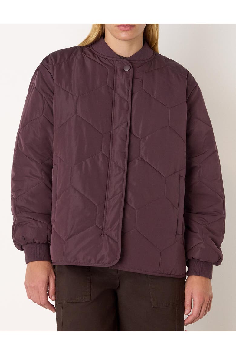 Ida Quilted Coat, Alternate, color, Burgundy