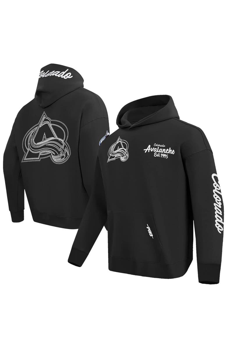 PRO STANDARD Men's Pro Standard  Black Colorado Avalanche Paint the City Pullover Hoodie, Alternate, color, 