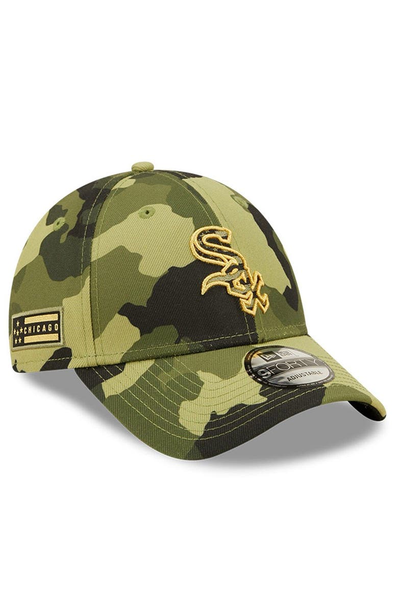 New Era Men's New Era Camo Chicago White Sox 2022 Armed Forces Day 9FORTY Snapback Adjustable Hat, Main, color, Camo