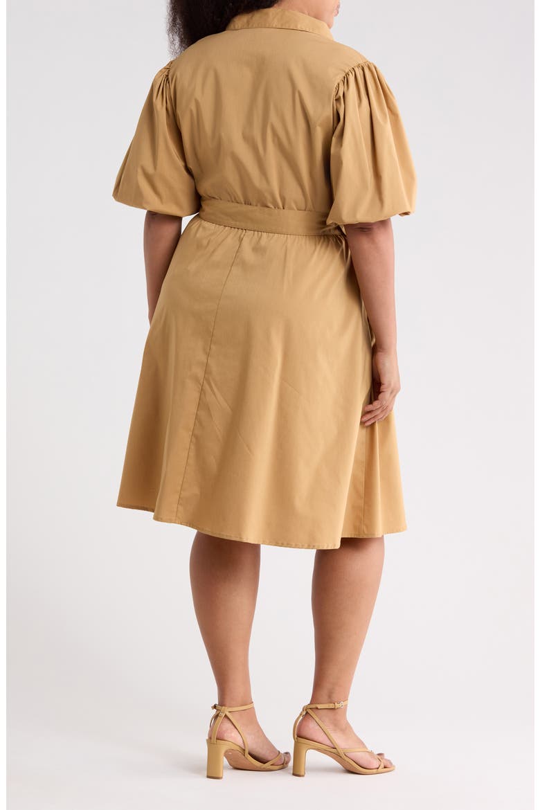 Cordelia Lace Front Poplin Shirtdress, Alternate, color, ICED COFFEE