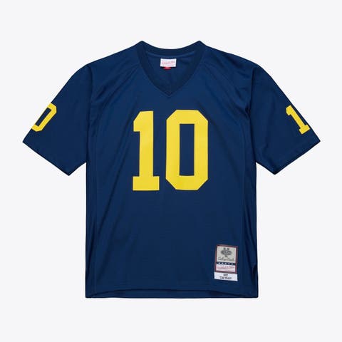 Men's Mitchell & Ness Tom Brady Navy Michigan Wolverines 1999 College Vault Jersey