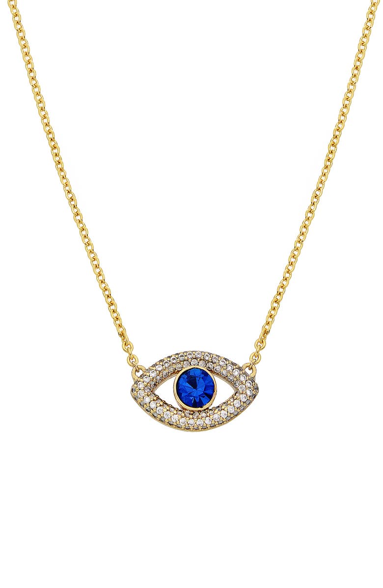 Kurt Geiger London Pavé Evil Eye Pendant Necklace, Alternate, color,