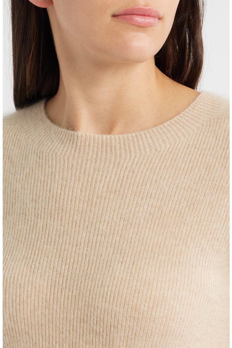 The Yelena Short Sleeve Cashmere Sweater, Alternate, color, SPUN BEIGE