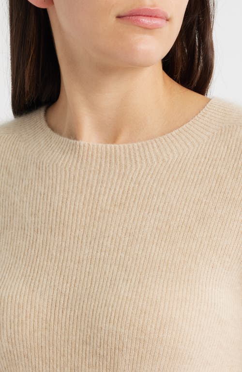 Elie Tahari The Yelena Short Sleeve Cashmere Sweater In Neutral