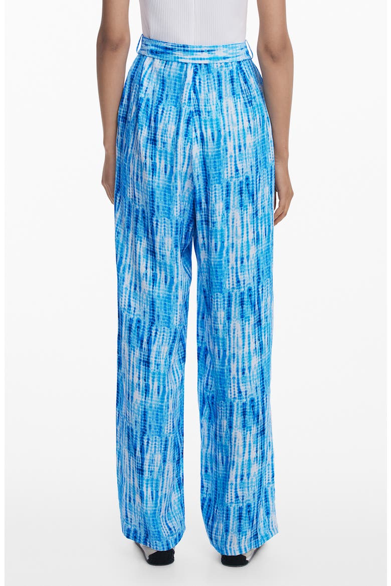 Tie Dye Print Wide Leg Pants, Alternate, color, BLUE