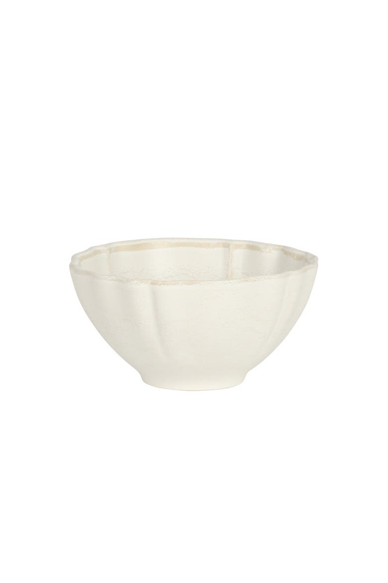Vista Rossio 12-Piece Scalloped Edge Stoneware Dinnerware Set, Alternate, color, White