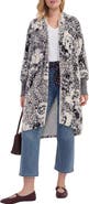 Liverpool Los Angeles Floral Jacquard Open Front Sweater Coat