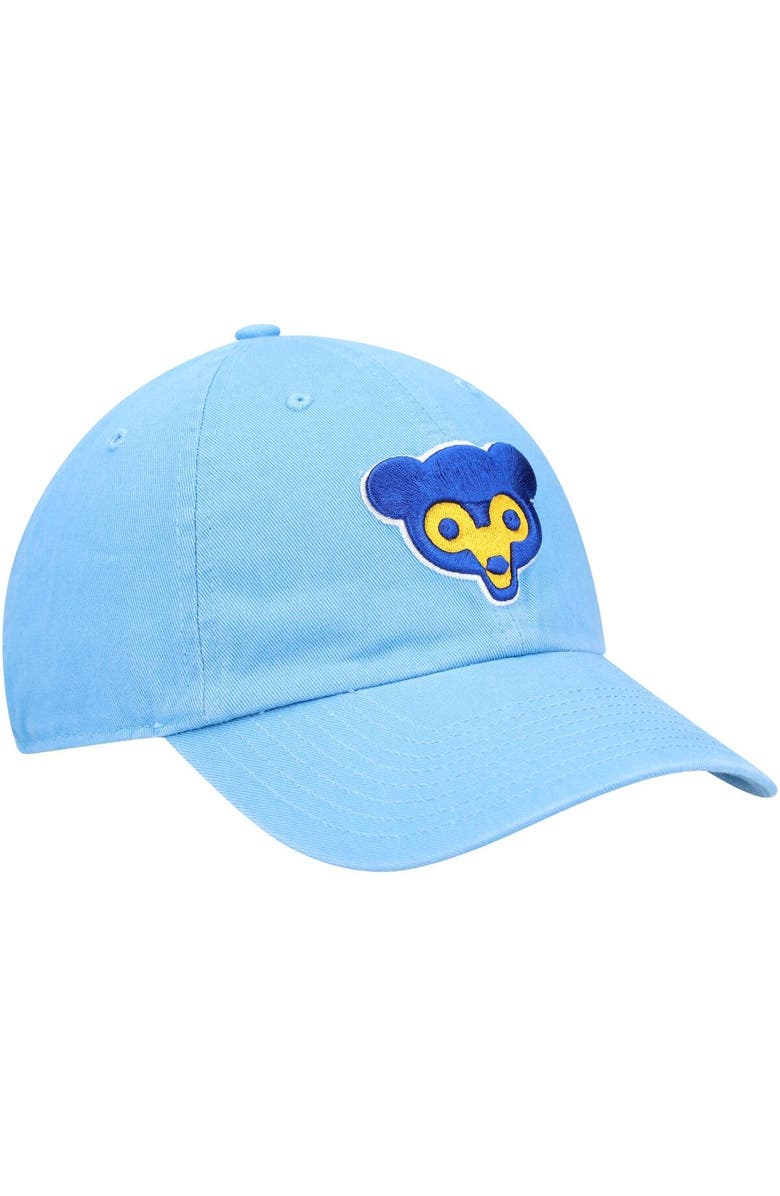 '47 Men's '47 Light Blue Chicago Cubs Logo Cooperstown Collection Clean Up Adjustable Hat, Alternate, color, 