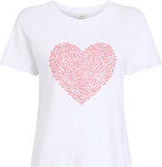 Cinq à Sept Rhinestone Doodle Heart T-Shirt