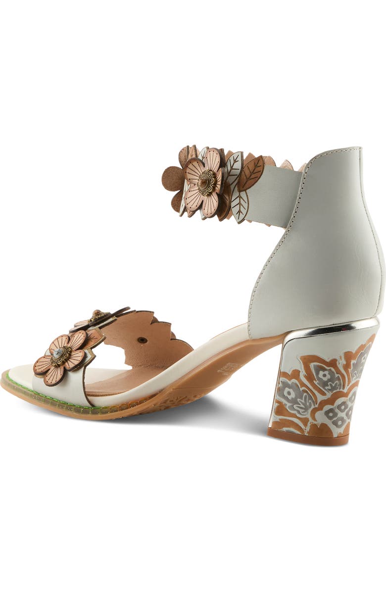 L'Artiste by Spring Step Double Love Ankle Strap Sandal, Alternate, color, White Multi