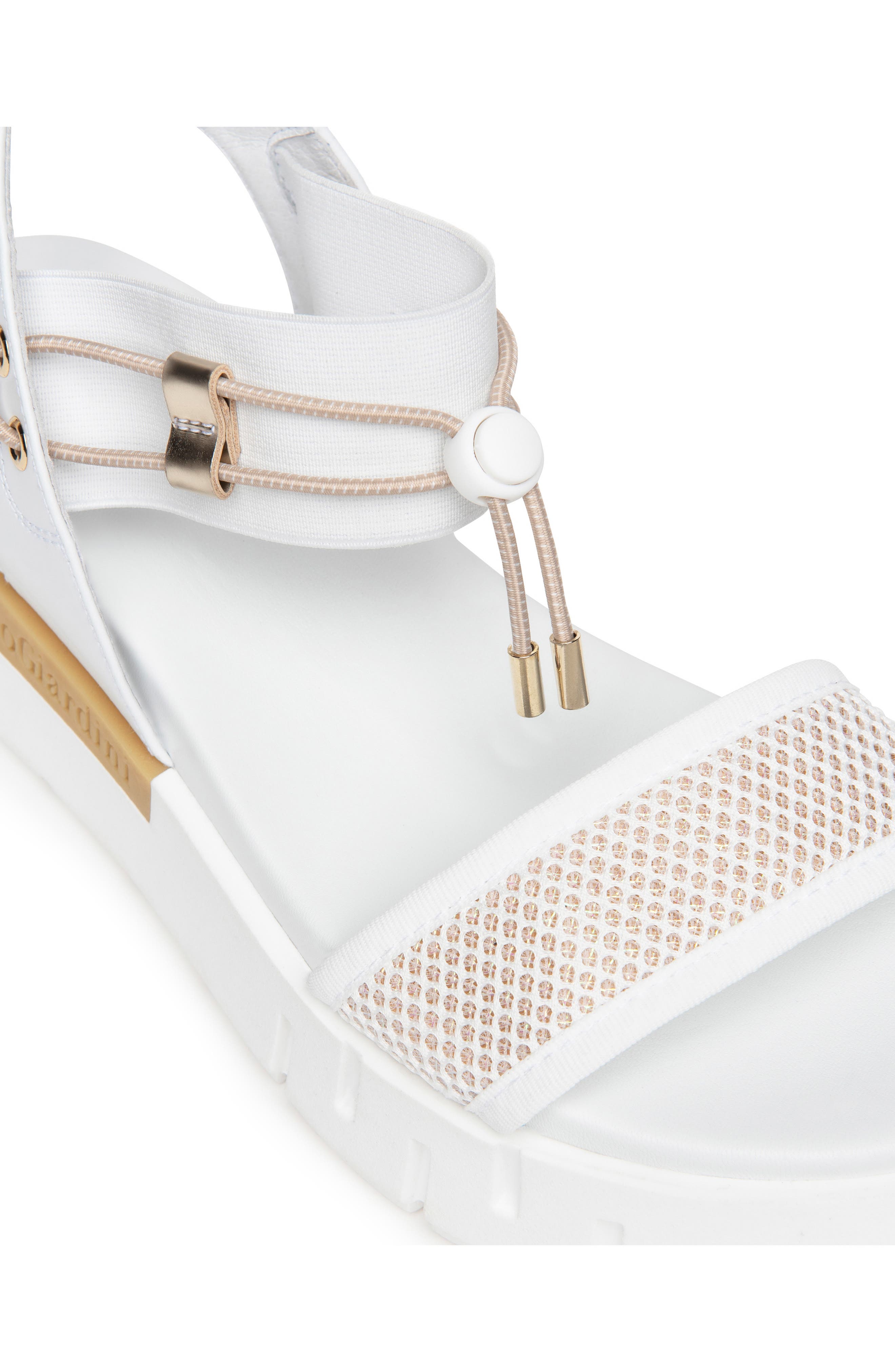 Platform Sandal, Alternate, color, WHITE