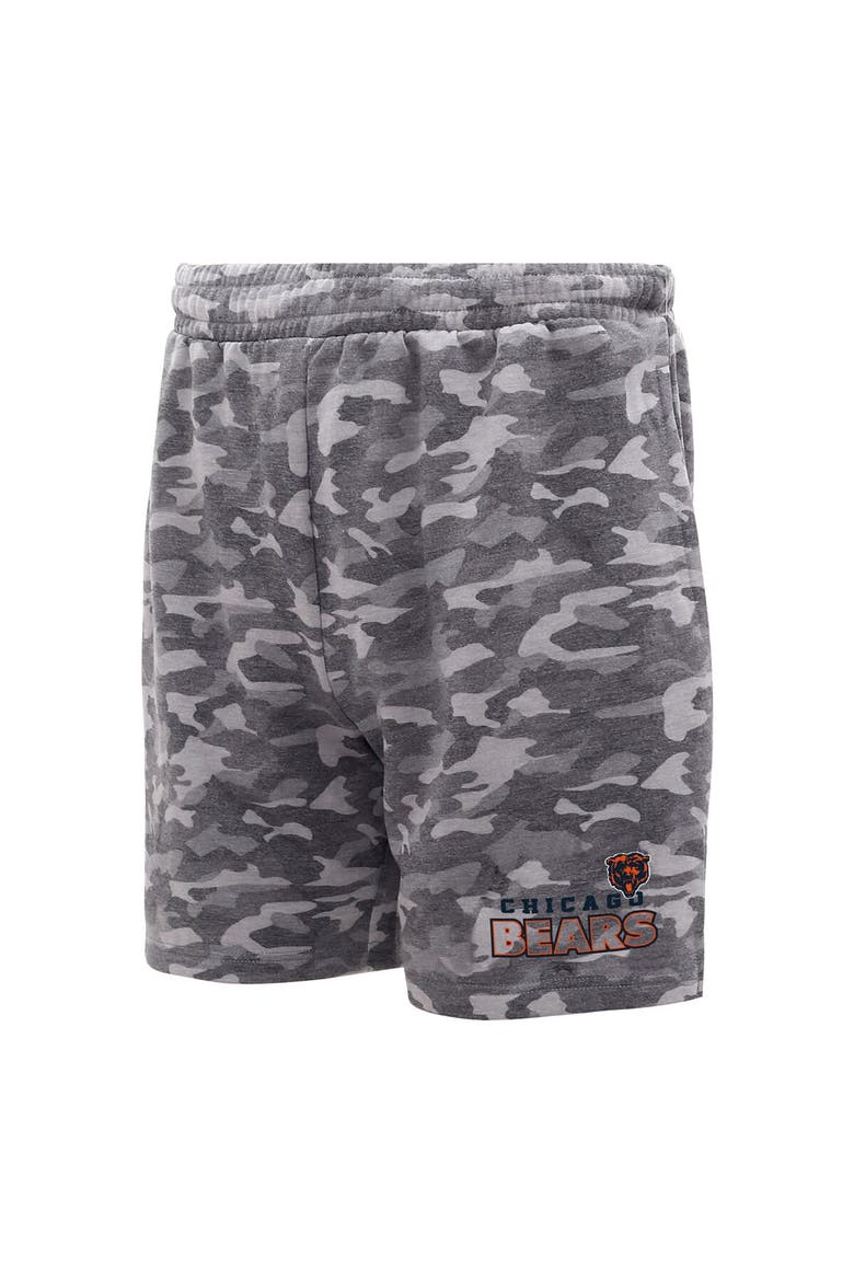 Men's Concepts Sport  Charcoal Chicago Bears Biscayne Camo Shorts, Alternate, color, Charcoal
