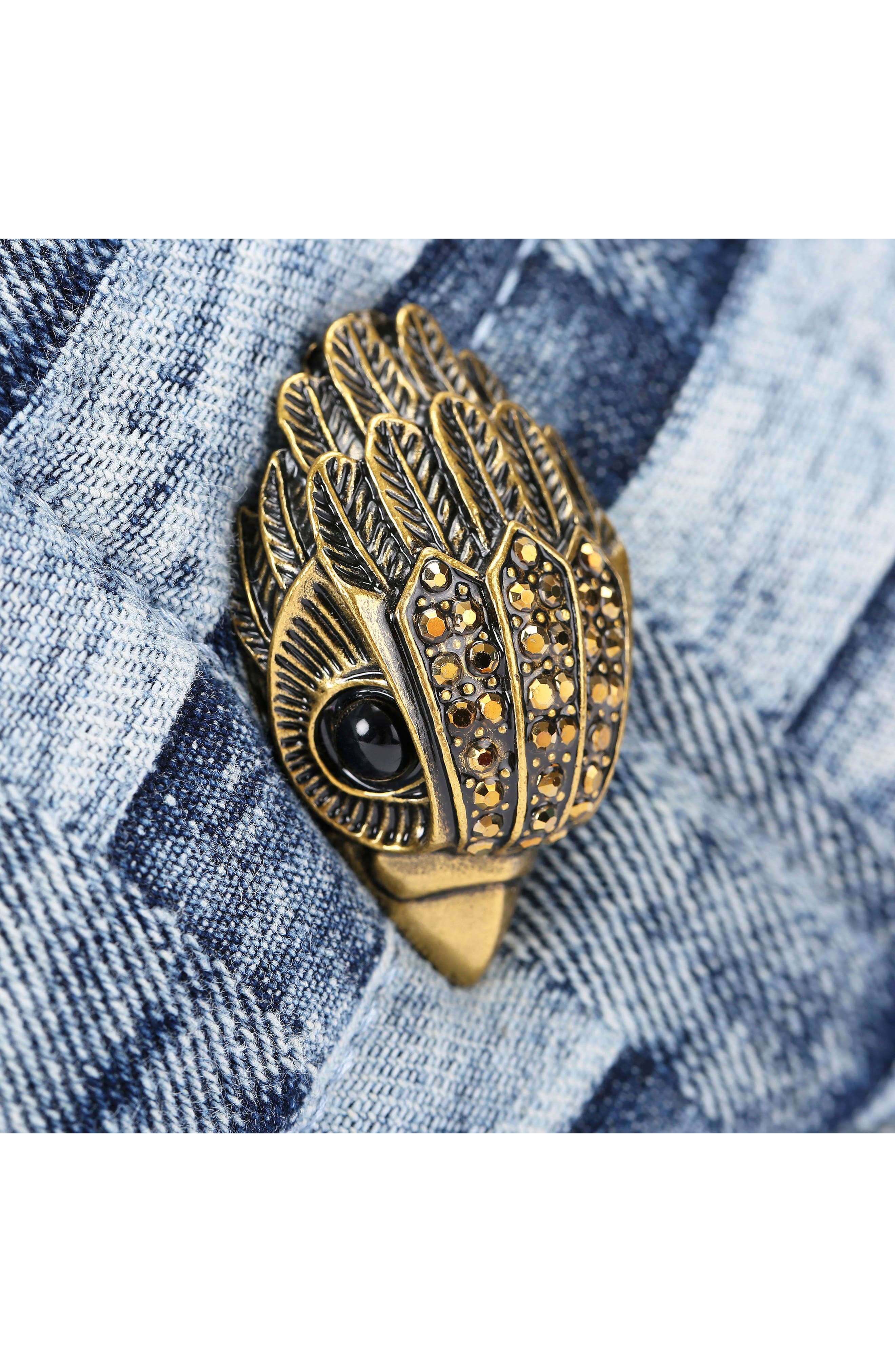 Kurt Geiger London Kensington Denim Camera Crossbody Bag, Alternate, color, Navy