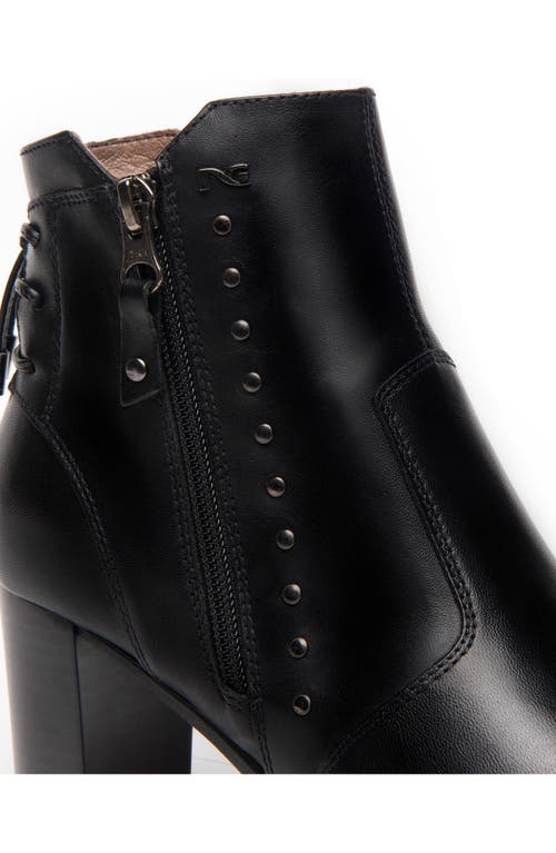 Nerogiardini Corset Leather Dual-zip Platform Booties In Black