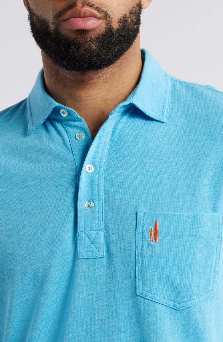 johnnie-O Heathered Original 2.0 Pocket Polo, Alternate, color, Maya