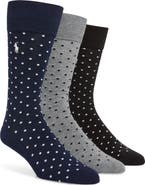 Polo Ralph Lauren Pindot Assorted 3-Pack Dress Socks