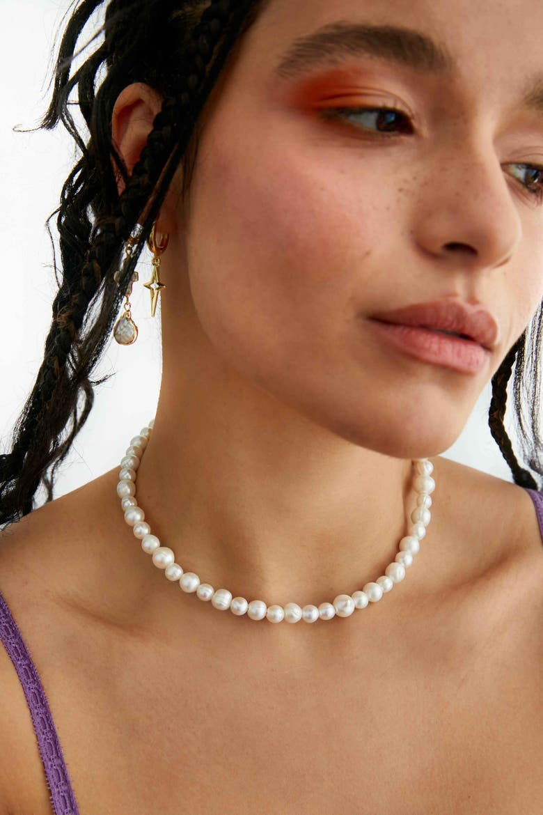 Freshwater Pearl Necklace, Alternate, color, White