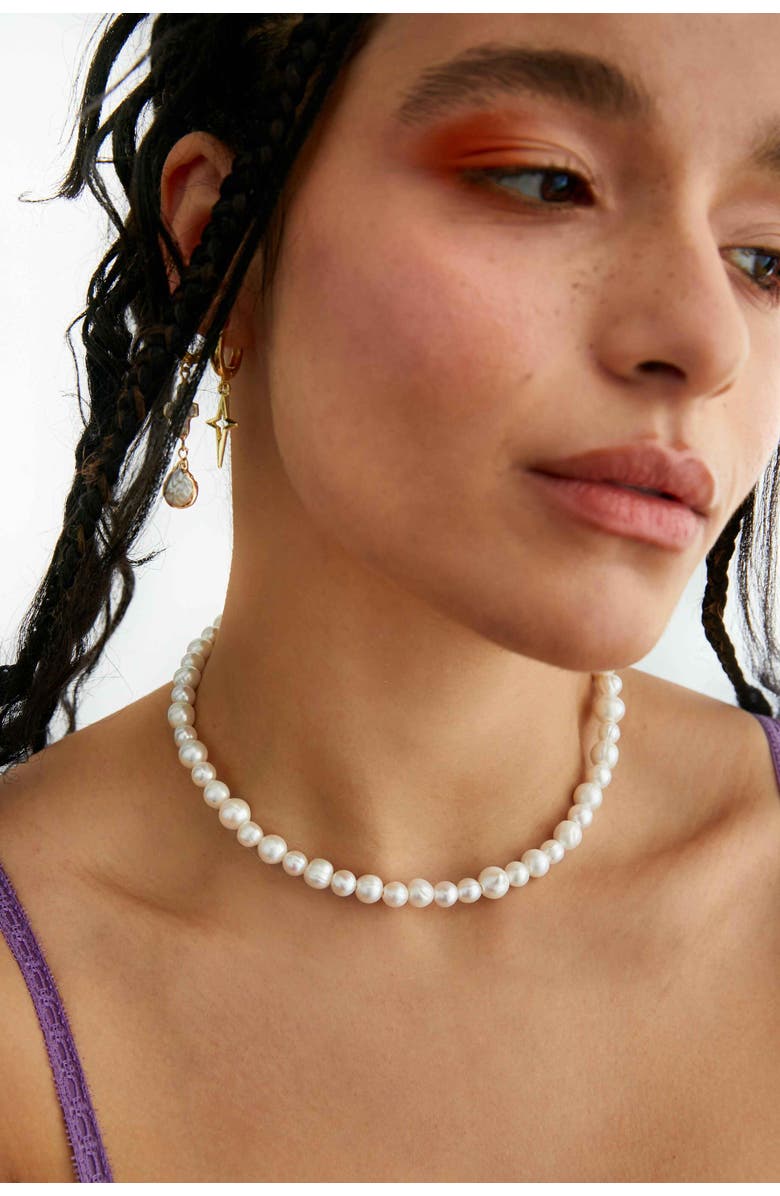 Velvet Luna Freshwater Pearl Necklace, Alternate, color, White