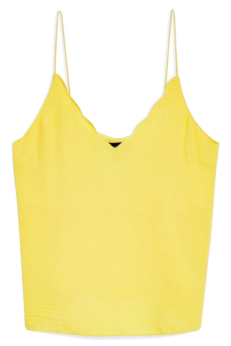 Satin Scallop Cami, Alternate, color, LIGHT YELLOW