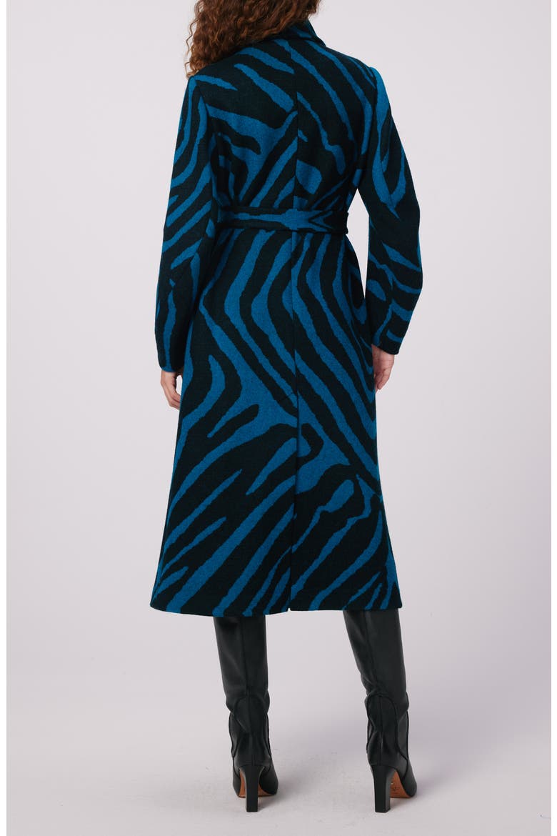 Starsky Zebra Stripe Wool Blend Coat, Alternate, color, ZEBRA INDIAN GREEN LG