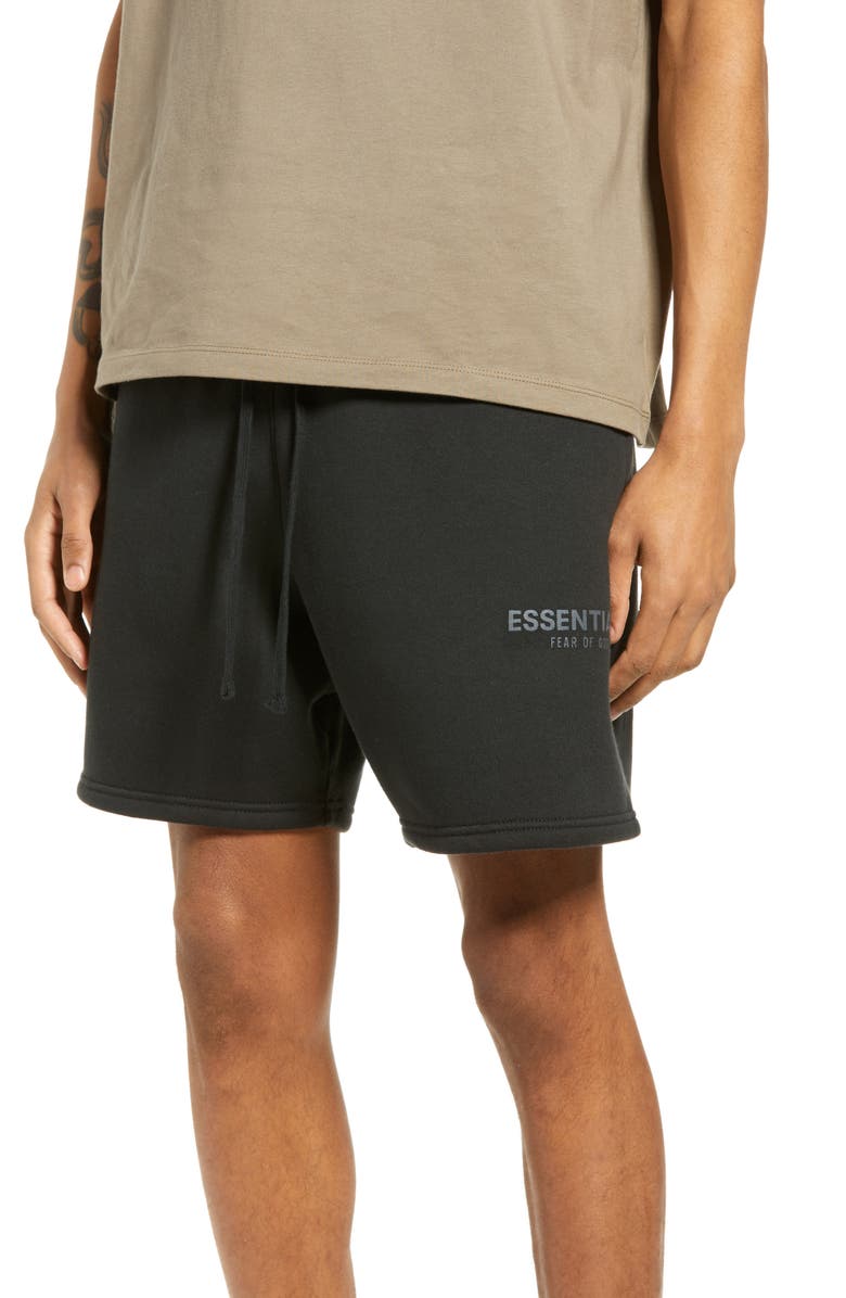 PacSun Fear of God Essentials Unisex Logo Sweat Shorts, Main, color, 