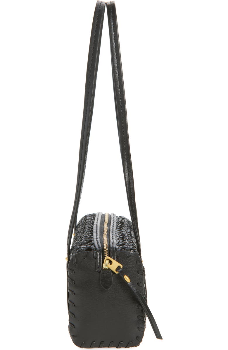 Madewell Brioche Mini Shoulder Bag, Alternate, color, True Black