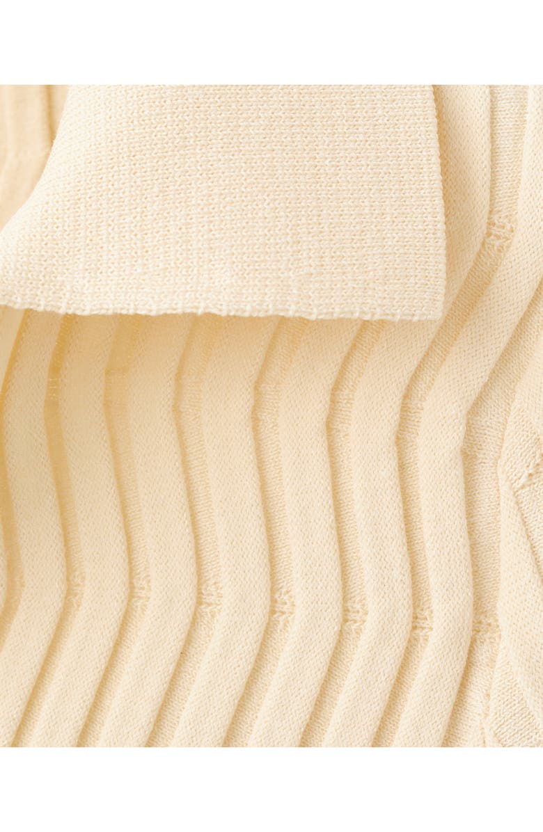 MANGO Zigzag Rib Polo Sweater, Alternate, color, 
