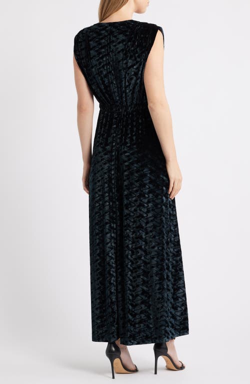 Parker The Marley Texture Velvet Maxi Dress In Black