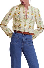 Boden Rhea Lace Trim Woven Shirt