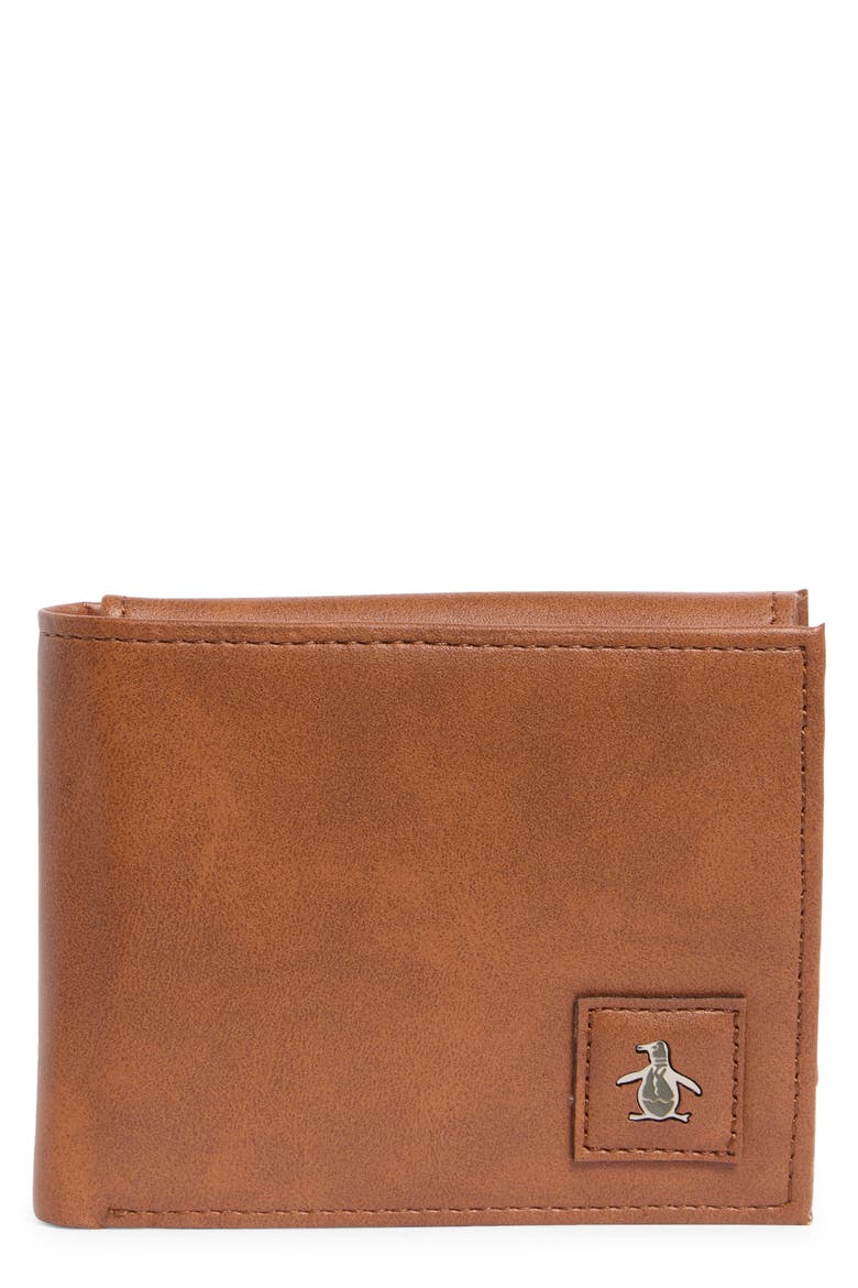 Leather Passcase Wallet, Main, color, TAN