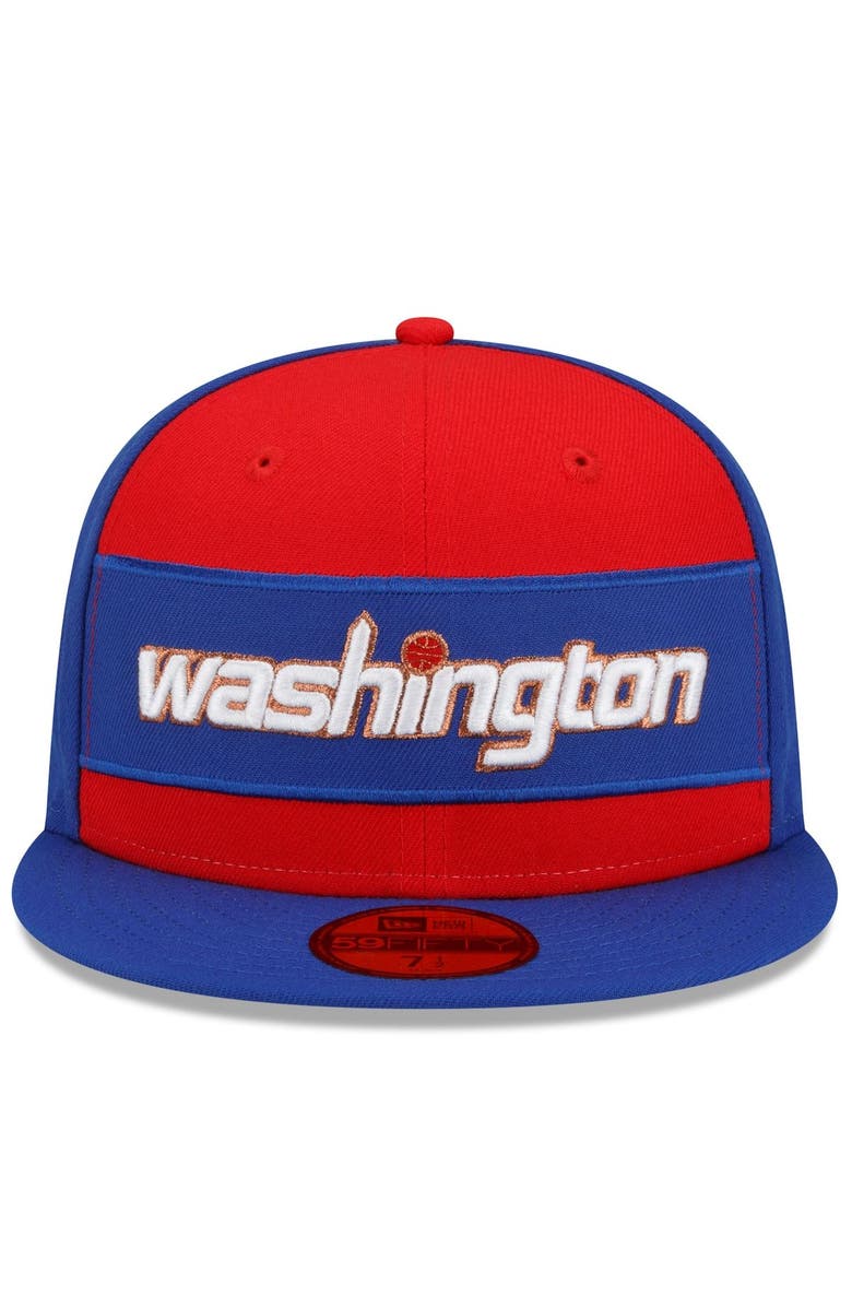 New Era Men's New Era Blue/Red Washington Wizards 2021/22 City Edition City Edition Official 59FIFTY Fitted Hat, Alternate, color, 