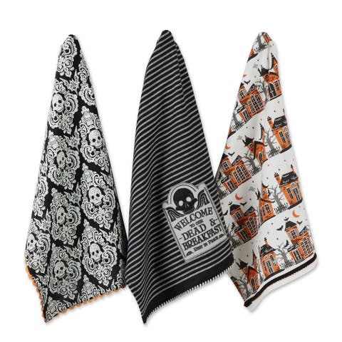Haunted Hallow Embellished Assorted Dishtowel Set/3