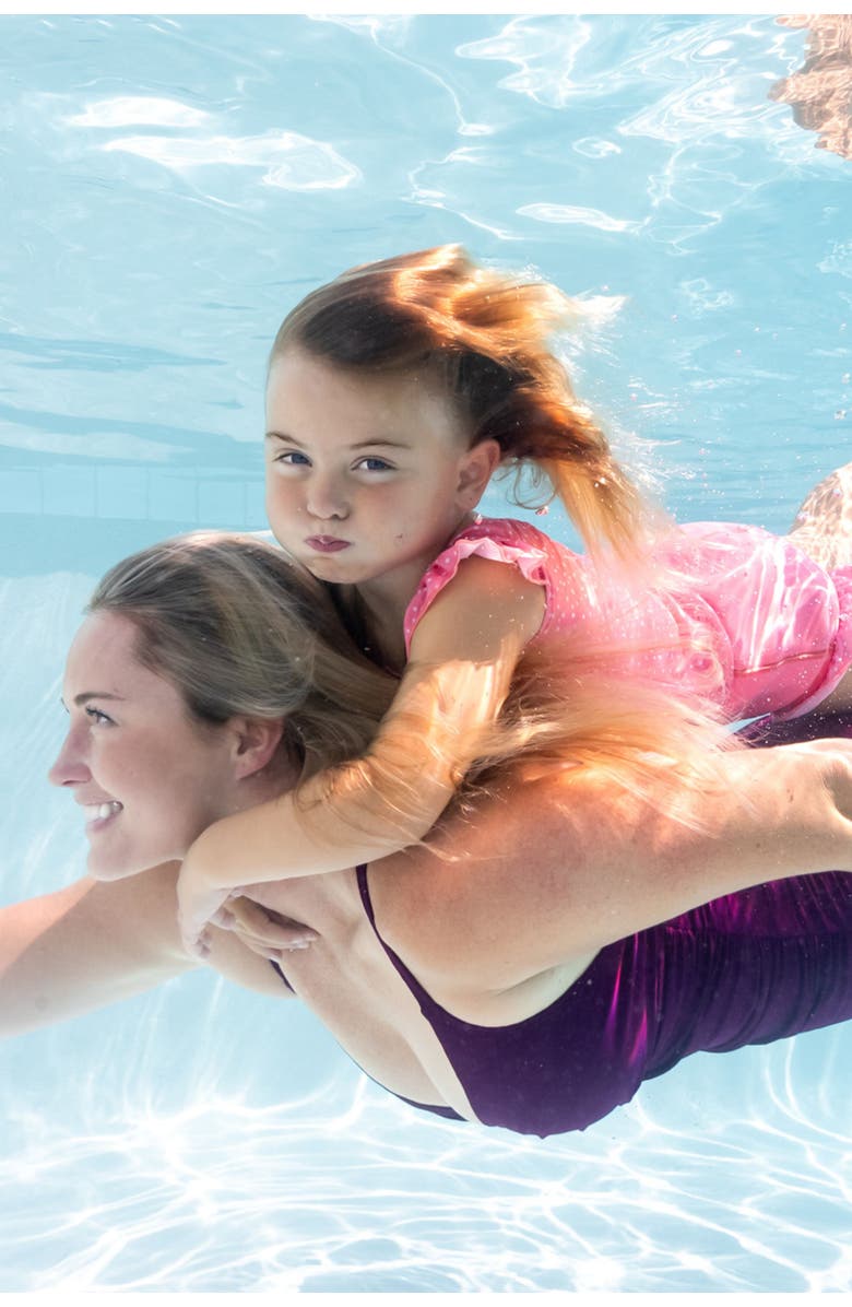 Splash About Ladies Tummy Control Bathing Suit, Alternate, color, Plum