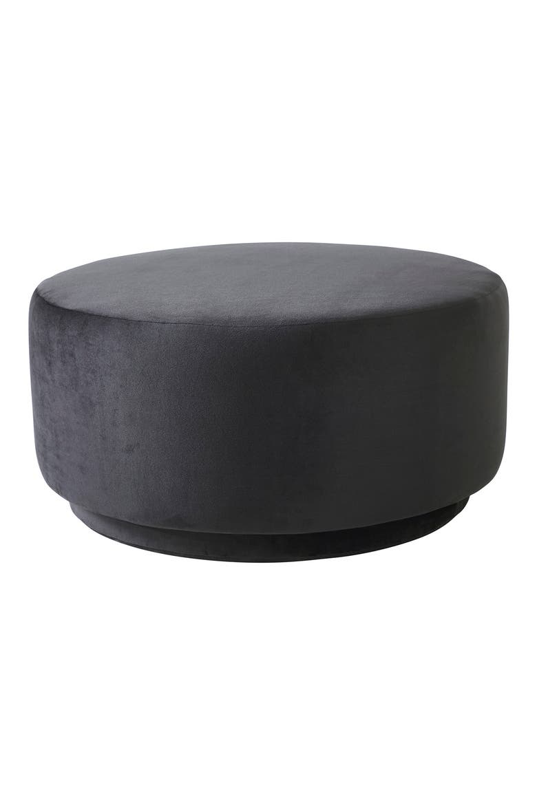 Column Round Ottoman, Main, color, BLACK